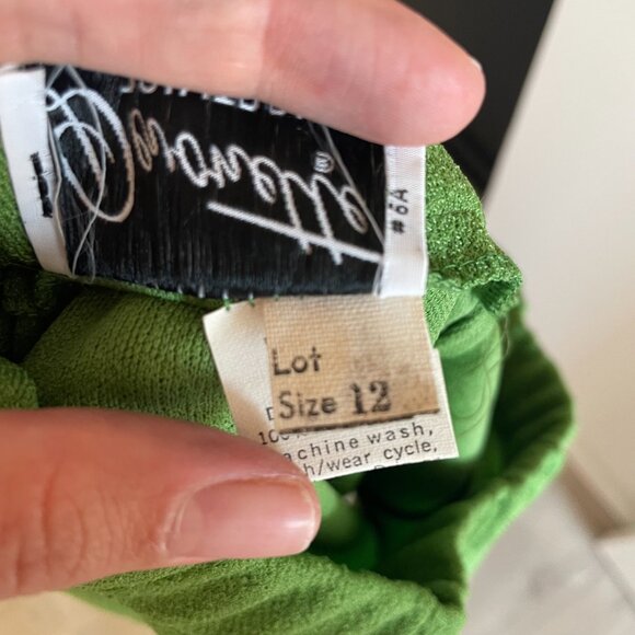 VINTAGE 1960s Devonette Polytron 3 piece set blouse skirt pants size 12 - Picture 12 of 13